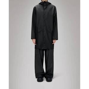 NEW RAINS long hooded jacket in black